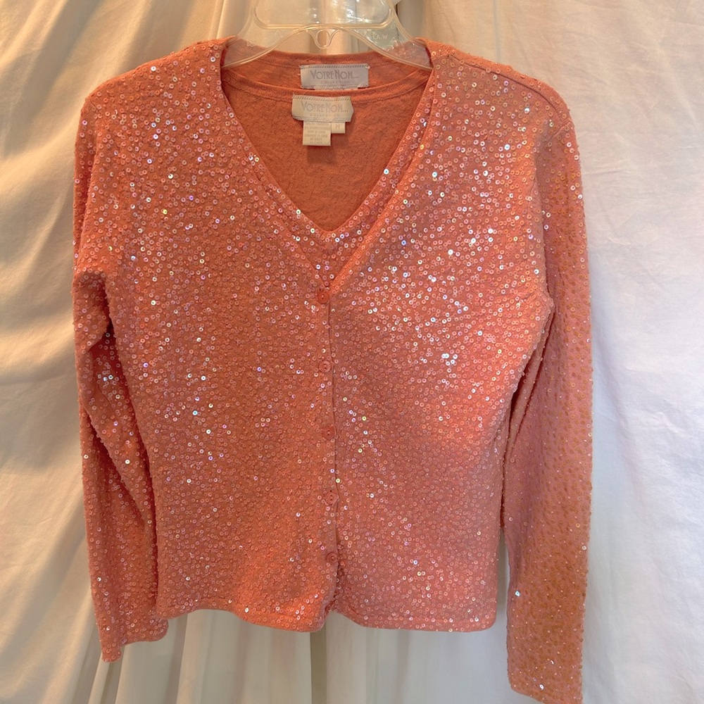 Votre Nom Sequin Cardigan